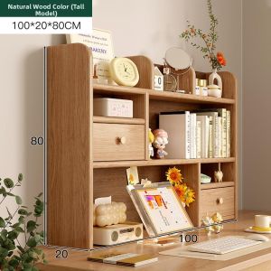 ciiemen | Solid Wood Bookshelf Storage Rack