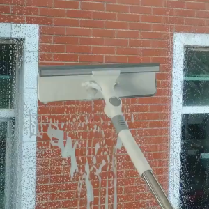 【COD/Original】Dual Window Cleaner with Extension Telescopic Pole Glass Wiper Window Cleaning Scraper Glass Brush
