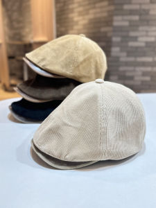 หมวกเบเร่ต์คอร์ดูรอยฤดูใบไม้ร่วง/ฤดูหนาวสำหรับผู้ชายและผู้หญิง สไตล์อังกฤษย้อนยุค หมวกเบเร่ต์แบบอเนกประสงค์ หมวกเด็กส่งหนังสือพิมพ์ หมวกเบเร่ต์แบบลำลอง