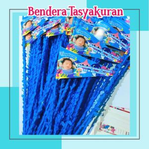 bendera aqiqah+ stik 100pc (minimal order 100pc) free cetak foto uk 17r