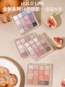 Giữ Sống 16 Màu Eyeshadow Palette Matte Lắc Chân Nữ Dưa Hấu Màu Mới Lưới Vuông Phấn Mắt Mùa Thu Mùa Đông Đựng Mỹ Phẩm Má Hồng