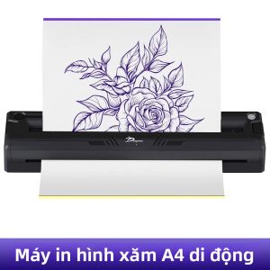 Máy In Hình Xăm Di Động A4 M8 Không Dây Sử Dụng Công Nghệ In Chuyển Nhiệt Tương Thích Với Điện Thoại & Máy Tính Hoặc Giấy Chuyển Nhiệt Dành Cho Người Mới Bắt Đầu