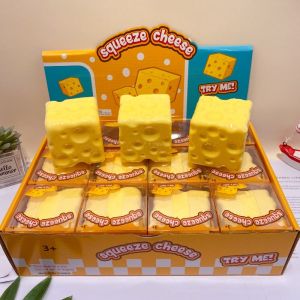 2026 Decompression Soft Cheese Block-Decompression Plastic Toy with Extrusion Function Squishy Bola Pop It Toy