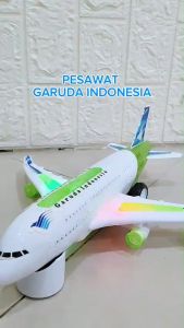 Mainan Anak Pesawat Garuda Indonesia Airplane Battery Plane Light & Sound BP65
