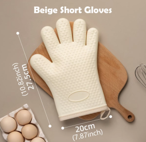 Premium Silicone Oven Mitts: Heat Resistant Anti-Slip Dots Hangable & Easy Clean for Cooking Baking