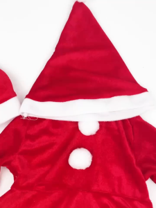 Kids 3pcs Christmas Santa Costume Christmas Dress Santa Claus Role Play Set for Kids Boys and Girls 2-10 Years Old
