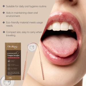 oralhoe | 1/2/3pcs Stainless Steel Tongue Scraper Tongue Cleaning Brush Remove Mouth Odor Improve Bad Breath Keep Fresh Oral Hygiene Tools
