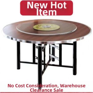 Folding Round Solid Wood Table