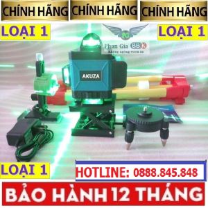 Máy cân bằng laser AKUZA 12 tia xanh siêu sáng - Máy bắn cốt Máy cân mực bảo hành 12 tháng