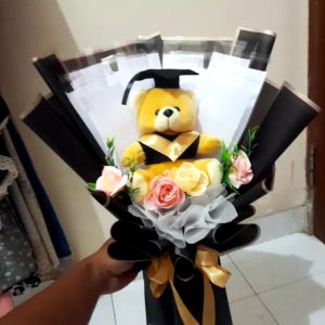 BUKET BONEKA WISUDA DAN UANG KOSONG/BUKET WISUDA UANG/BUKET KELULUSAN |/HADIAH KEKINIAN