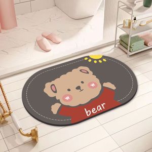 Supermarket Animal Print Welcome Doormat Oval Rectangle Cute Carpet Absorbent Mats Kitchen Bathroom Foot Mat HU2-2546 HU2-2523