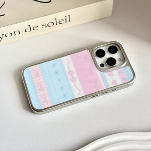 Silver Edge Frosted Magnetic Butterfly Knot Phone Case for iPhone 17 pro Max 16 pro 14 pro Full Cover 13 Cute Girl Sweet Glass Shell