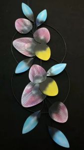 Walldecor Berkah Hiasan Dinding Besi Big Size 100x50 Wall Dekor Nordic Daun Bunga Leaf Gingko Modern
