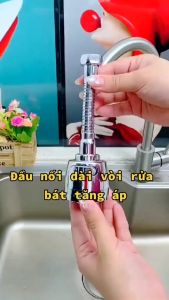 Đầu nối vòi rửa bát inox đầu vòi rửa bát tăng áp xoay 360 độ tiết kiệm nước vòi rửa bát thông minh tiện dụng đầu nối vòi chậu rửa chén bát đầu nối vòi nước đa năng đầu nối vòi xịt tăng áp bồn rửa chén 2 chế độ