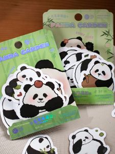 High Aesthetic Value Panda Stickers Adorable Cartoon Animal Emoticons Mobile Phone Case DIY Decoration Decals Journal Stickers