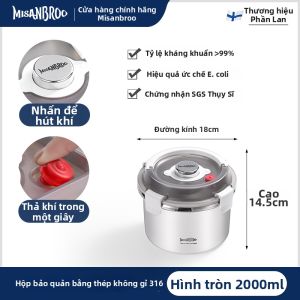 Misanbroo | Hộp Bảo Quản Thực Phẩm Chống Thấm Inox
