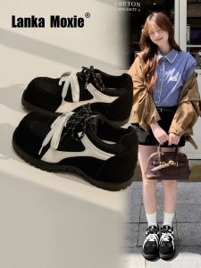 LANKAMO | Giày Đào Tạo Đế Dày Cho Phụ Nữ Da Đen Thoáng Khí MESH Gót Giấu