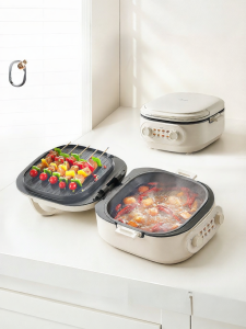 Midea | Steaming Boiling Frying Grilling Non-stick Detachable Dual-plate Home-use Multi-functional Cooker