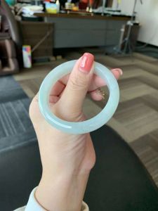 Jade bangle 56mm singapore can view and try 缅甸天然翡翠手镯a货
