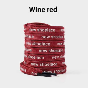 1 Pair Fashion Contrast Color Letter Print Flat Shoelaces Dual Layer Black White Trendy Shoe Accessories