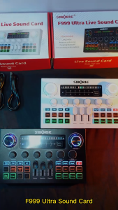 Siborie F999 Ultra Sound Card Audio USB External Layar sentuh Mixer Audio Live