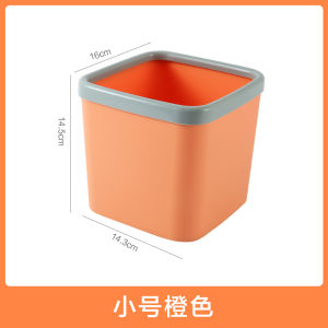 Desktop Trash Bin with Pressure Ring Bedroom Bedside Table-Board Storage Bucket Wastebasket Home Living Room Table Small Garbage Basket