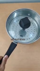 MM - A064 - Panci Susu Stainless Steel 20CM + Kukus - BMW Panci Milk Pot Mpasi Steamer Panci Soup Pot Tebal - PANCI REBUS PANCI SUSU