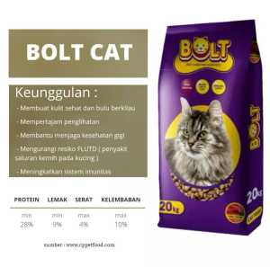 Bolt 1kg Makanan Kucing Kering: Nutrisi & Kualitas Terbaik