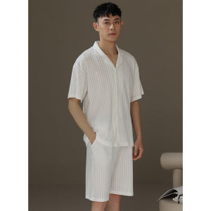 me home wear | Mens Cotton Summer Lounge Set Sleeve Shorts