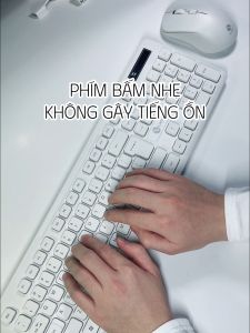 Bàn Phím Không Dây Kèm Chuột Combo USB Wireless 2.4Ghzz | Tặng kèm pin