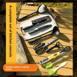 TINGLING | Outdoor Portable Knife Set with Cutting Board and Storage Bag