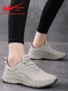 Waterproof Leather Surface Womens Running Shoes Spring Autumn Casual Travel Anti-slip Soft Bottom Sports Sneakers