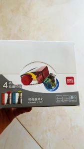 Gọt bút chì Deli 68660 - Chuốt bút chì đa năng hình lingter có nút điều chỉnh độ thô của ngòi chì