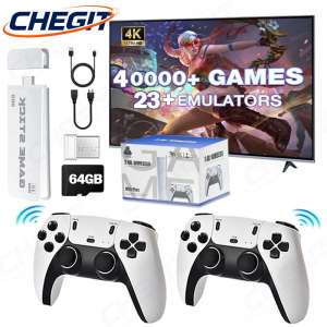 4K TV Game Stick M15 Video Game Console Built-in 30000+/40000 Games 64G Handheld Game Player Wireless Controller Retro Gamepad