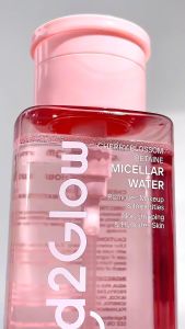 Micellar Water Glad2Glow Cherry Blossom Betaine Micellar Water 300ml Makeup Remover G2G Pembersih Make Up Micelar Water Facial Deep Cleansing Pembersih Riasan Lip Eye Face Makeup Remover Membersihkan Makeup Waterproof dan Kotoran