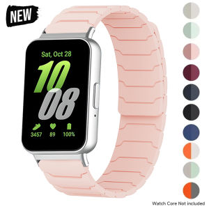 Magnetic Silicone Strap For Samsung Galaxy Fit 3 Adjustable Watch Band For Samsung Galaxy Fit 3 Smart Bracelet Wristband Correa