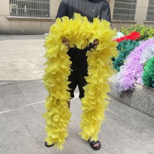 2 Yards Fluffy Turkey Marabou Feathers Boa 200Grams White Feather for DIY Crafts Wedding Party Christmas Decoration Plumes Shawl