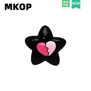 Mkop Hole Shoes Accessories Fancy Shoe Buckle Accessories Dark Pink Stars Heart Shoe Ornament Fit Crocs/Cross