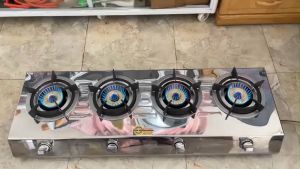 BẾP KHÈ 4 LÒ INOX CAO CẤP ( DÙNG VAN CAO ÁP )