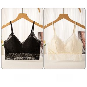 MiiOW | เสื้อชั้นในลูกไม้สีดำเซ็กซี่สำหรับผู้หญิง MiiOW Catwoman ฤดูร้อน 2025 เสื้อกั๊กสายเดี่ยวพร้อมแผ่นเสริมหน้าอก ทรงเข้ารูป