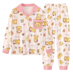 Bộ đồ ngủ trẻ em MiiOW bằng cotton dài tay mềm mại thoải mái - mùa xuân thu