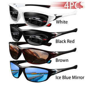 4 PCS Fashion Vintage Driving Fishing Cycling Sports Sunglasses Men Women Running Mountaineering Sport Sun Glasses UV400 Eyewear