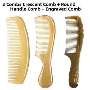 Anti-static Natural Buffalo Horn Comb Massage