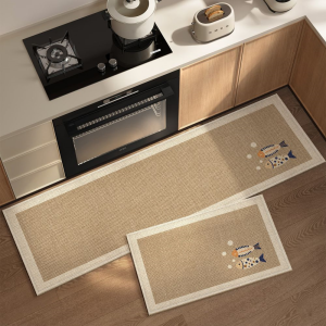 VIKAMA Nordic Minimalist Kitchen Floor Mat Anti-slip & Dirt-resistant Corridor Carpet Entrance Doormat for Home Decoration