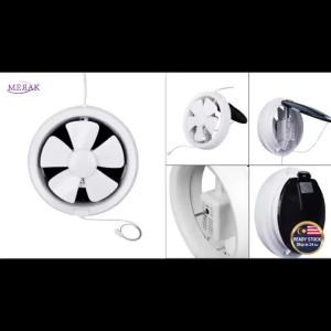 COOL POWER 6/8" Round Glass Ventilation Exhaust Fan - Bedroom Living Room Bathroom Toilet - Kipas Ekzos Bulat 6/8寸圆形抽风机 - Fast Shipping, 100% Money-Back Guarantee