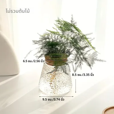 1 PCแก้วกระถางดอกไม้ Breeding Station แจกันเดสก์ท็อปพืช Hydroponic ตัดตกแต่งบ้านสํานักงาน