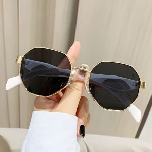 Retro Polygonal Sunglasses European and American Personalized Trendy Womens Sunglasses Fashion Glasses