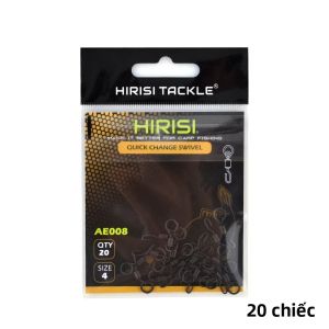 Hirisi 20 Cái Xoay Câu Cá Chép Có Vòng Chắc Chắn Thay Đổi Nhanh Phụ Kiện Móc Câu Bằng Thép Không Gỉ AE008