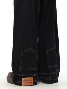 American Style Cleanfit Straight Leg Wide Leg Jeans Men Reverse Wear Youth Trendy Long Pants Middle Waist Zipper Fly Jeans