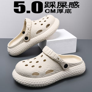 Anti-Slip Thick Bottom Sandals Mens Summer 2025 New Outdoor Wearable Slippers Driving Beach Slippers Wear-Resistant Toe Cover